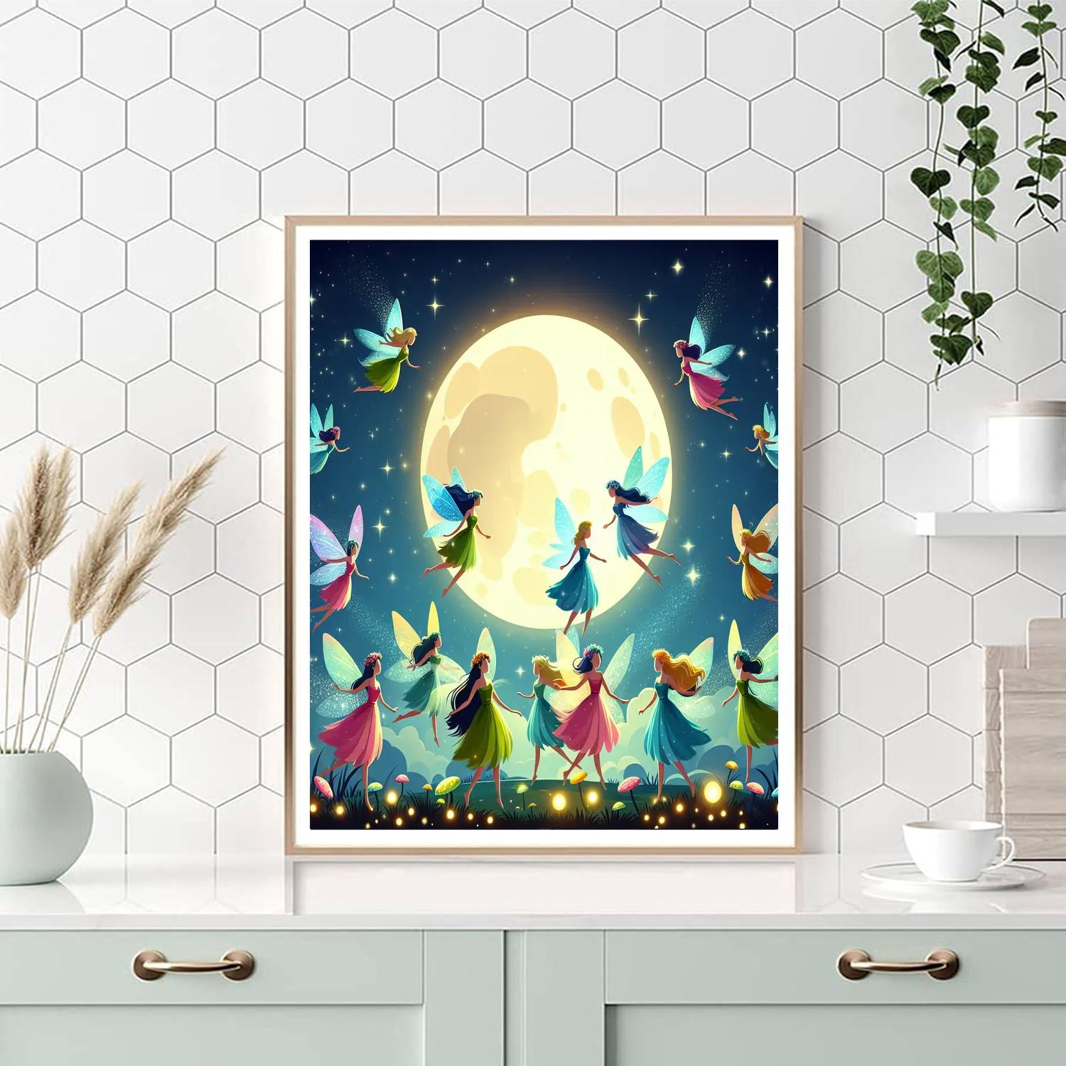 Moonlit Fairy Flight Painting Number Kit
