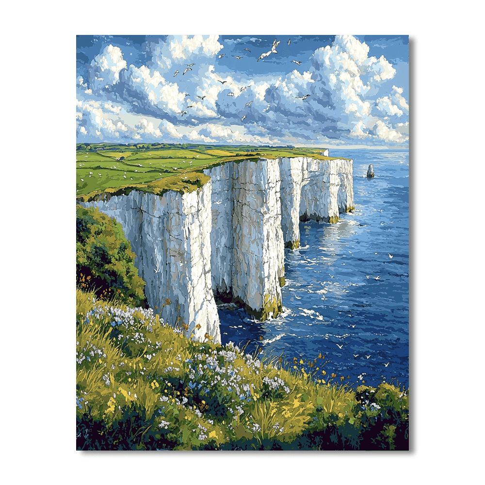 Old Harry Rocks - Dorset Paint By Number