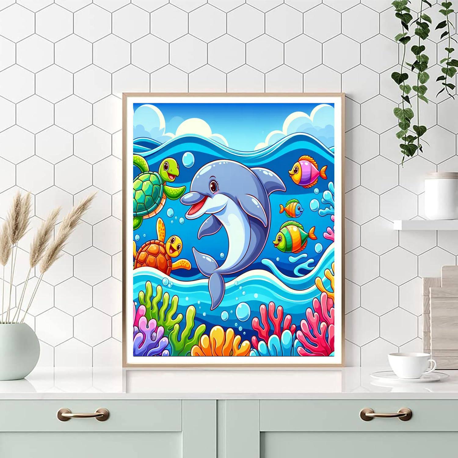Ocean Friends And Fun Paint By Numbers Art