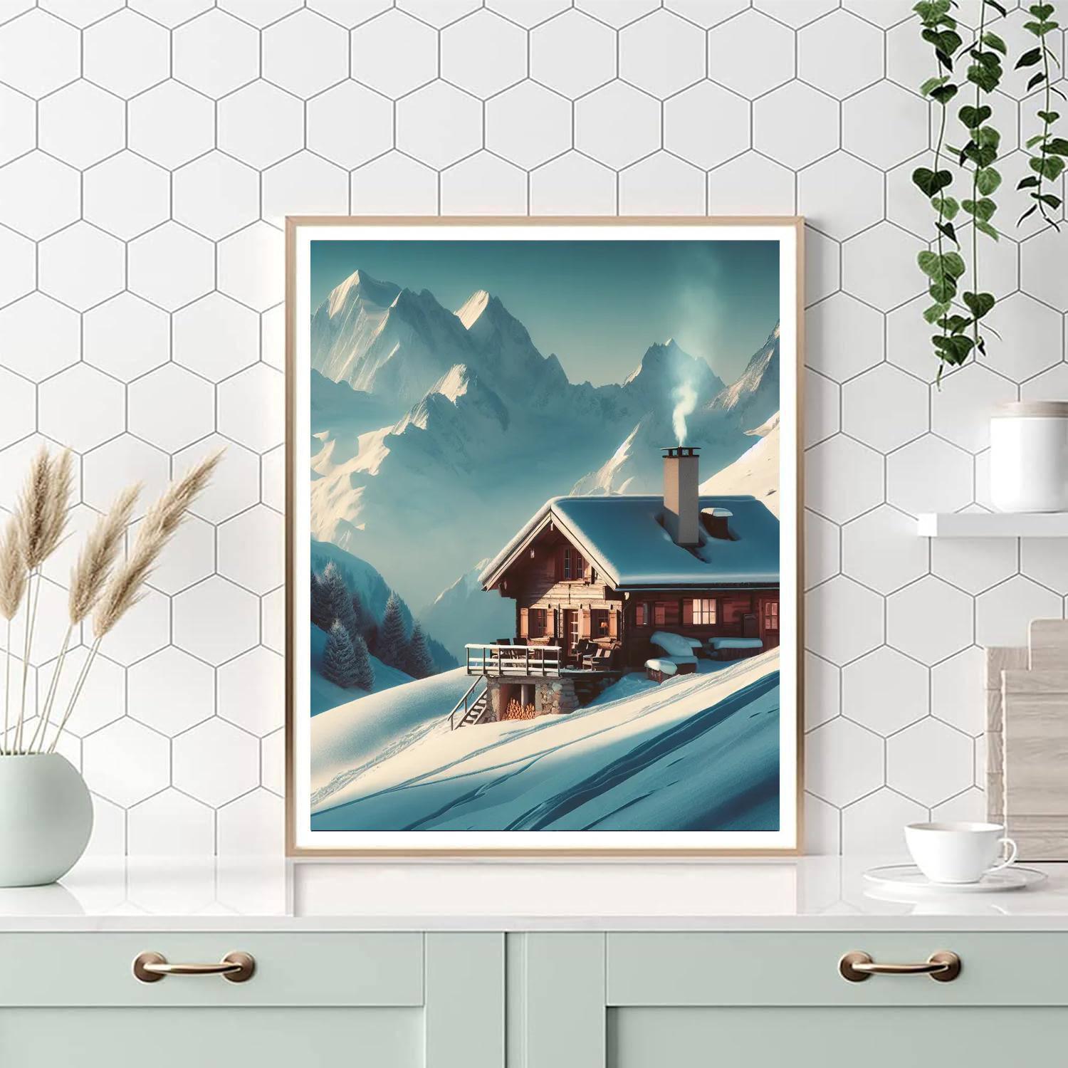 Secluded Alpine Retreat Numbered Painting Kits