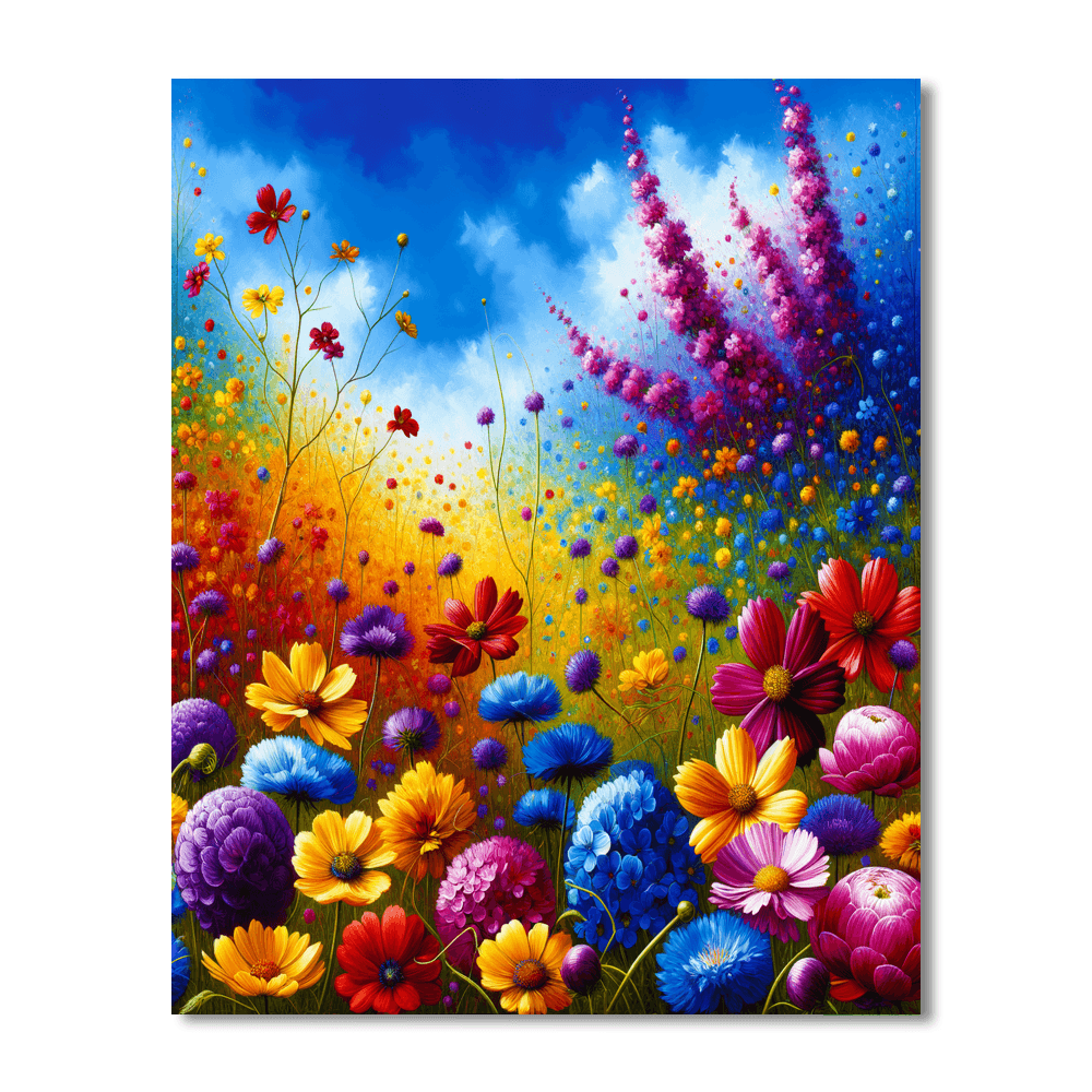 Wildflower Meadow Bliss Number Painting