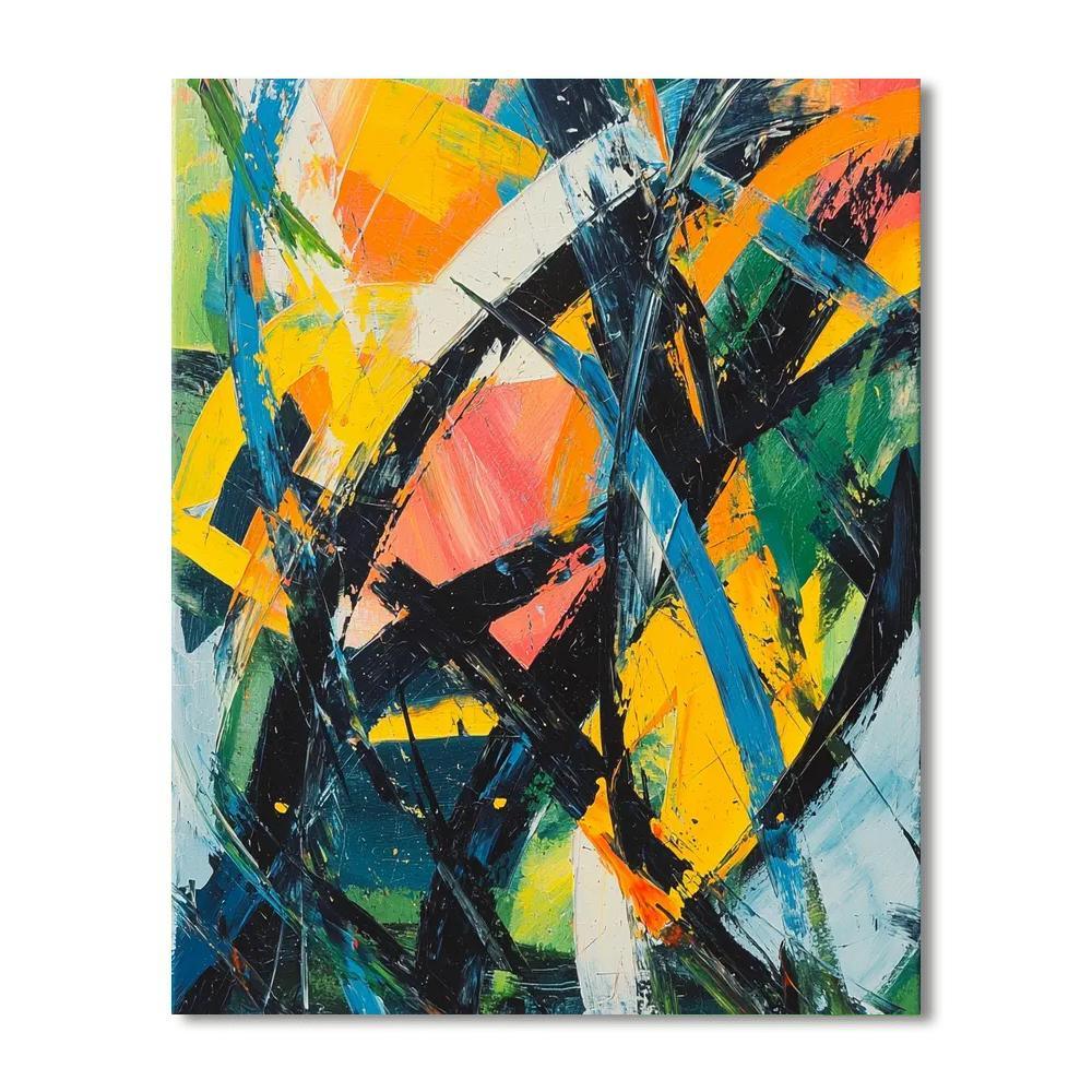 Jackson Pollock Inspired Pollock's Chaotic Harmony  Numbered Painting Kits