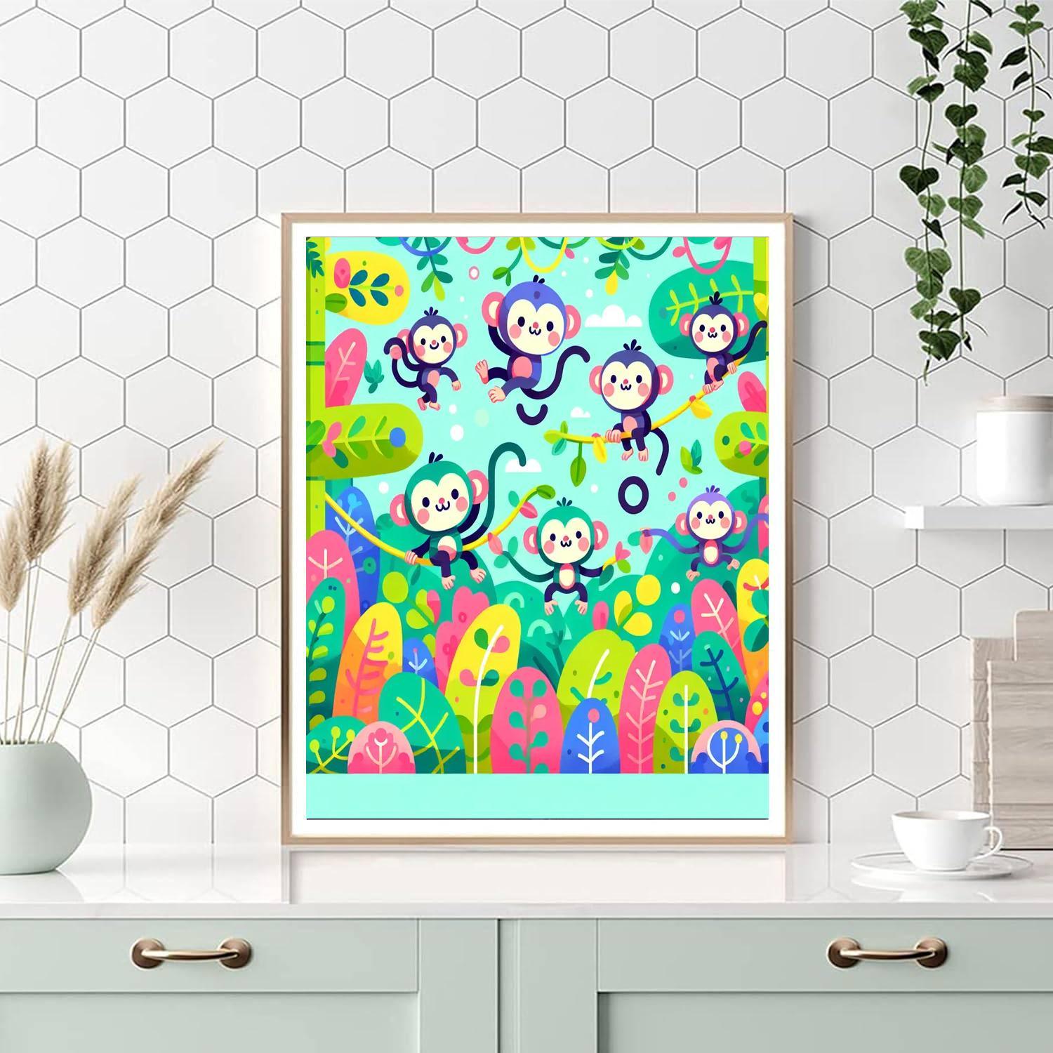 Merry Monkey Mayhem Paint By Number