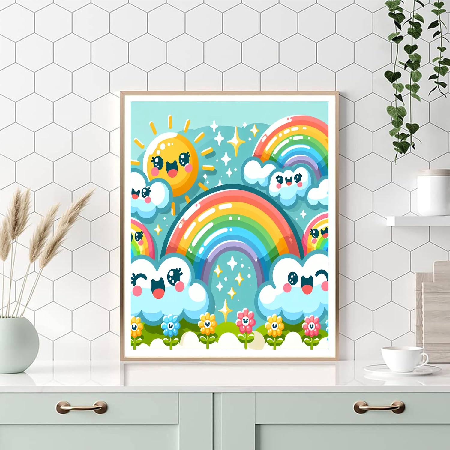Cheerful Rainbow Friends Painting By Numbers Kit