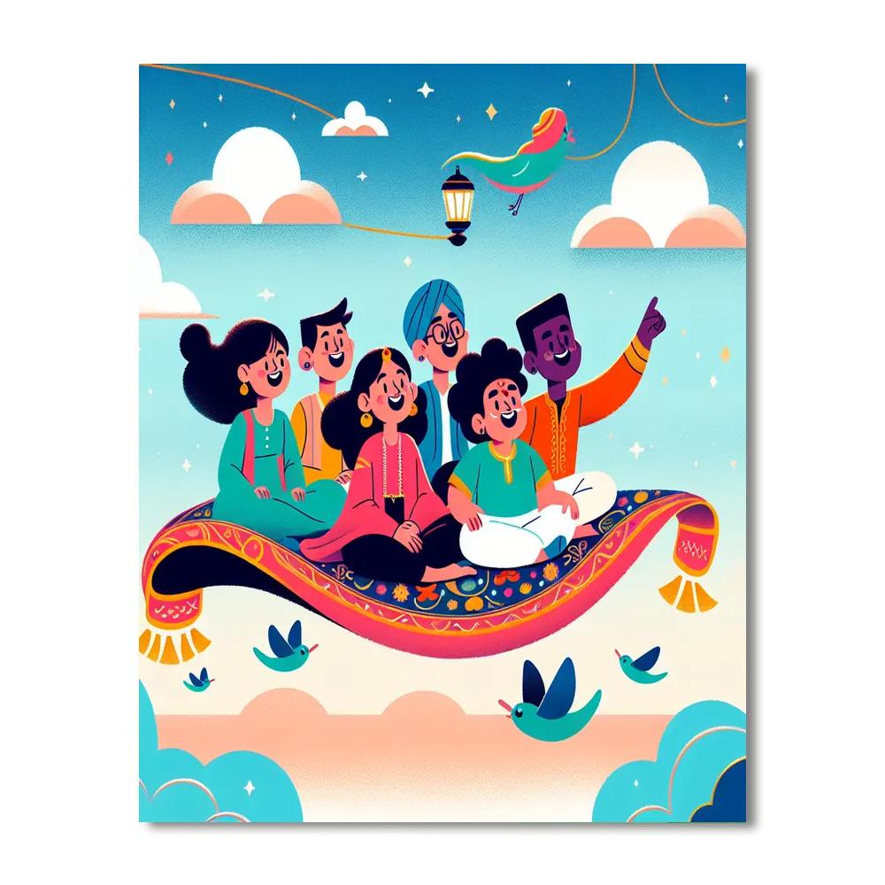 Magic Carpet Sky Ride DIY Paint By Numbers