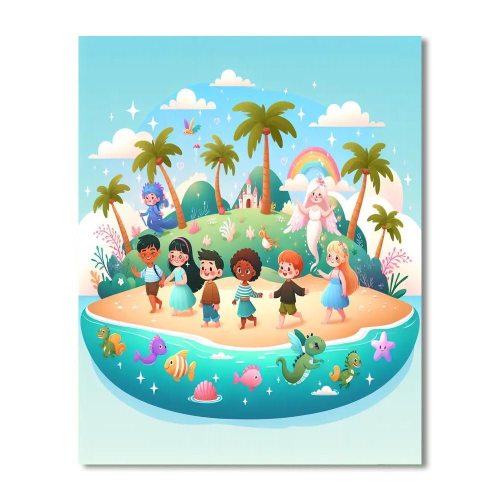 Enchanted Island Escape Painting By Numbers Kit