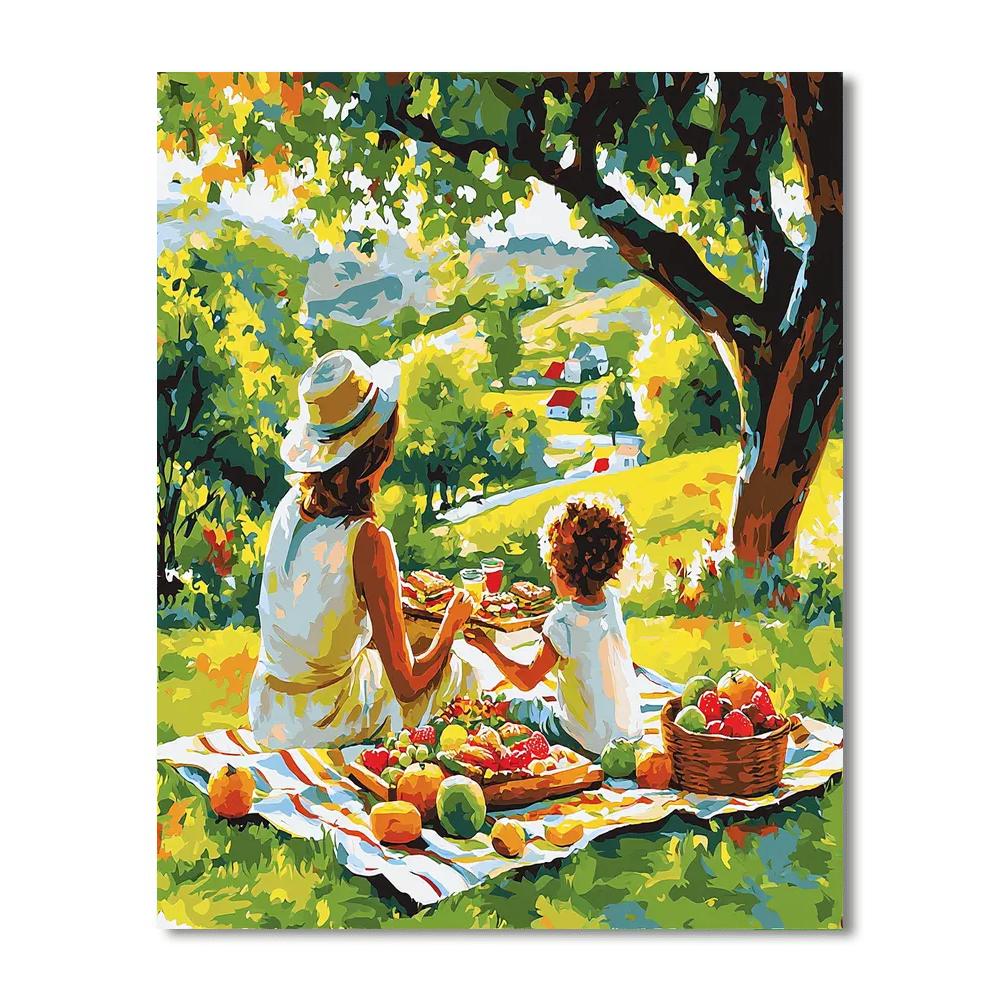 Family Picnic DIY Paint By Numbers