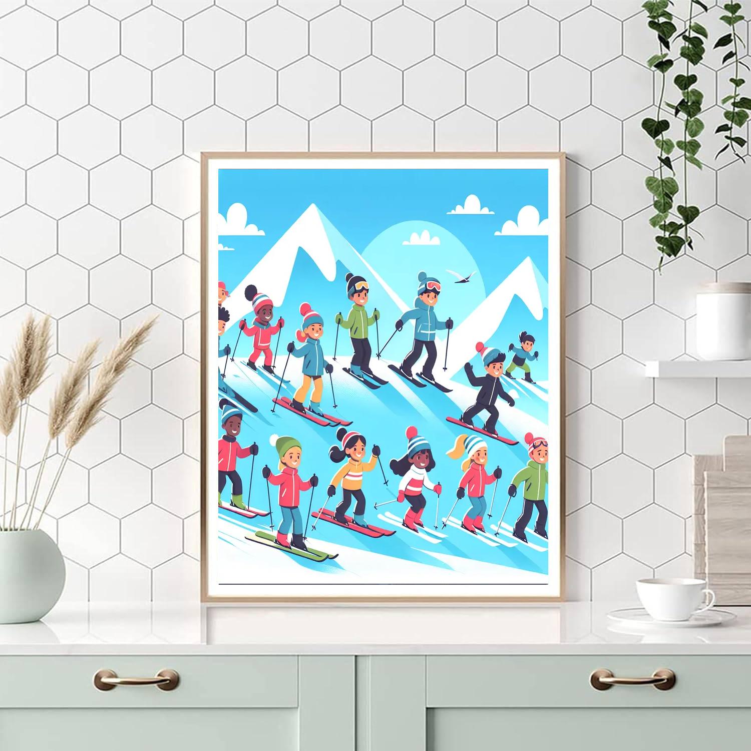 Winter Sports Festival Paint By Number