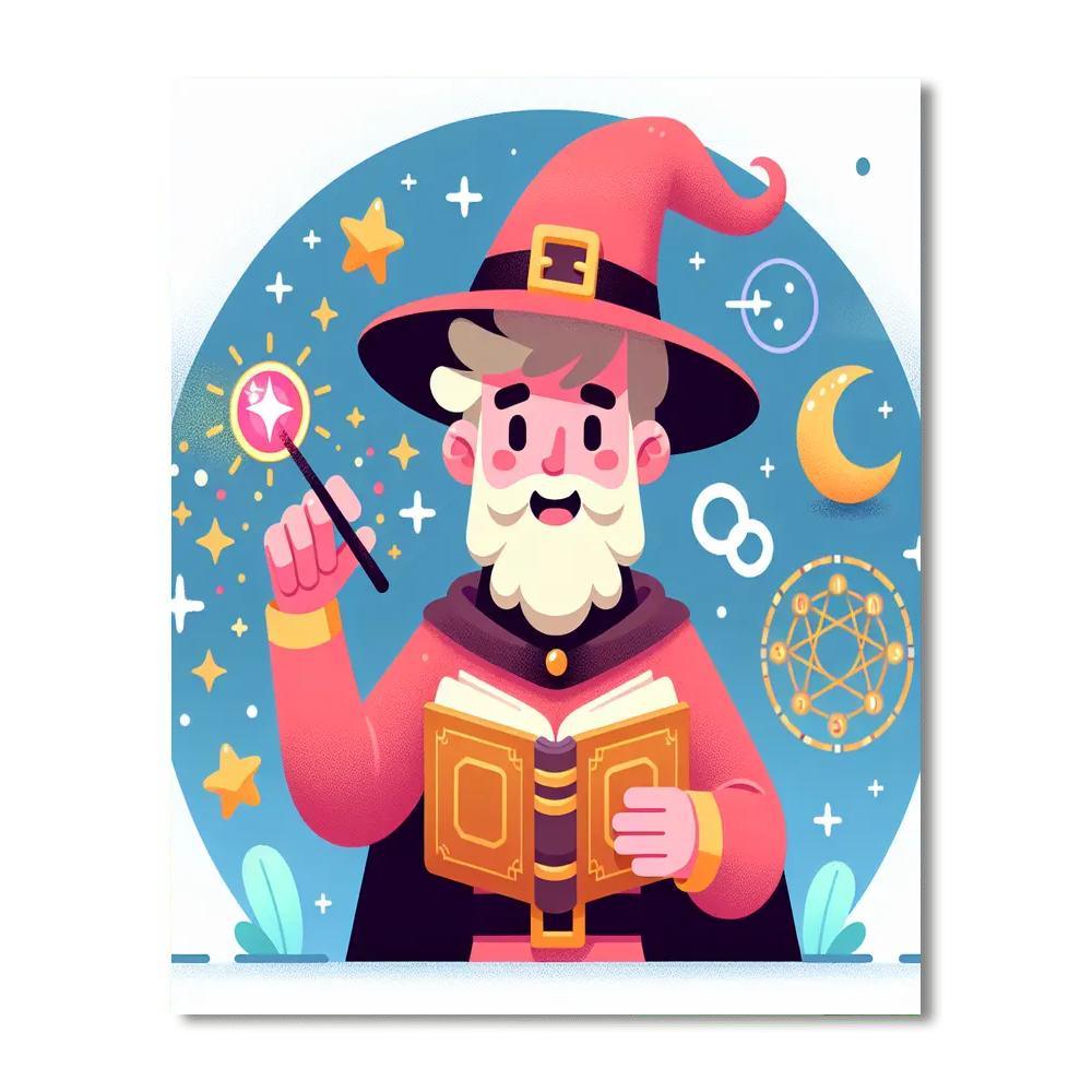 Wizard's Spellbook Paint By Number
