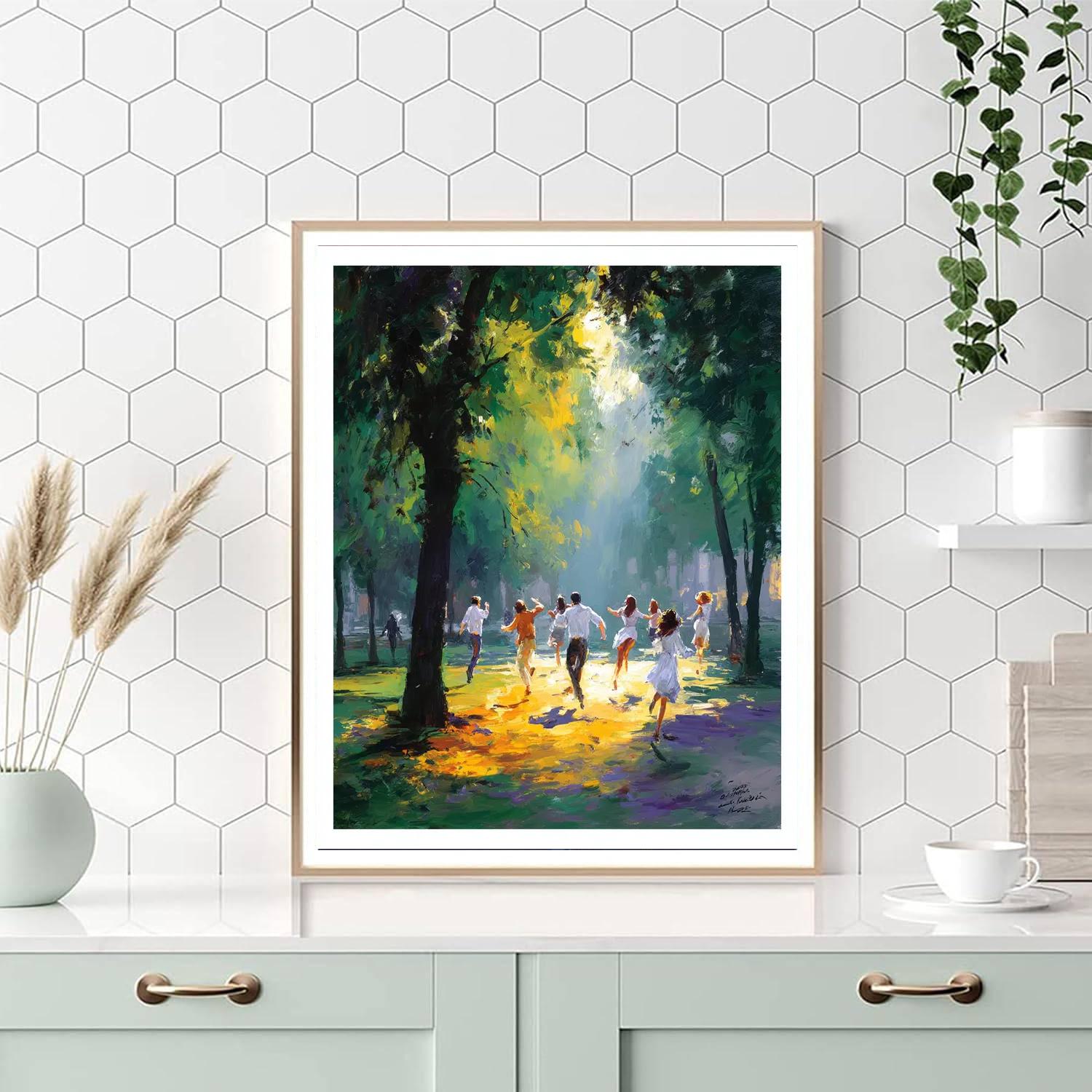 Joy In A Garden Swing Numbered Painting Kits