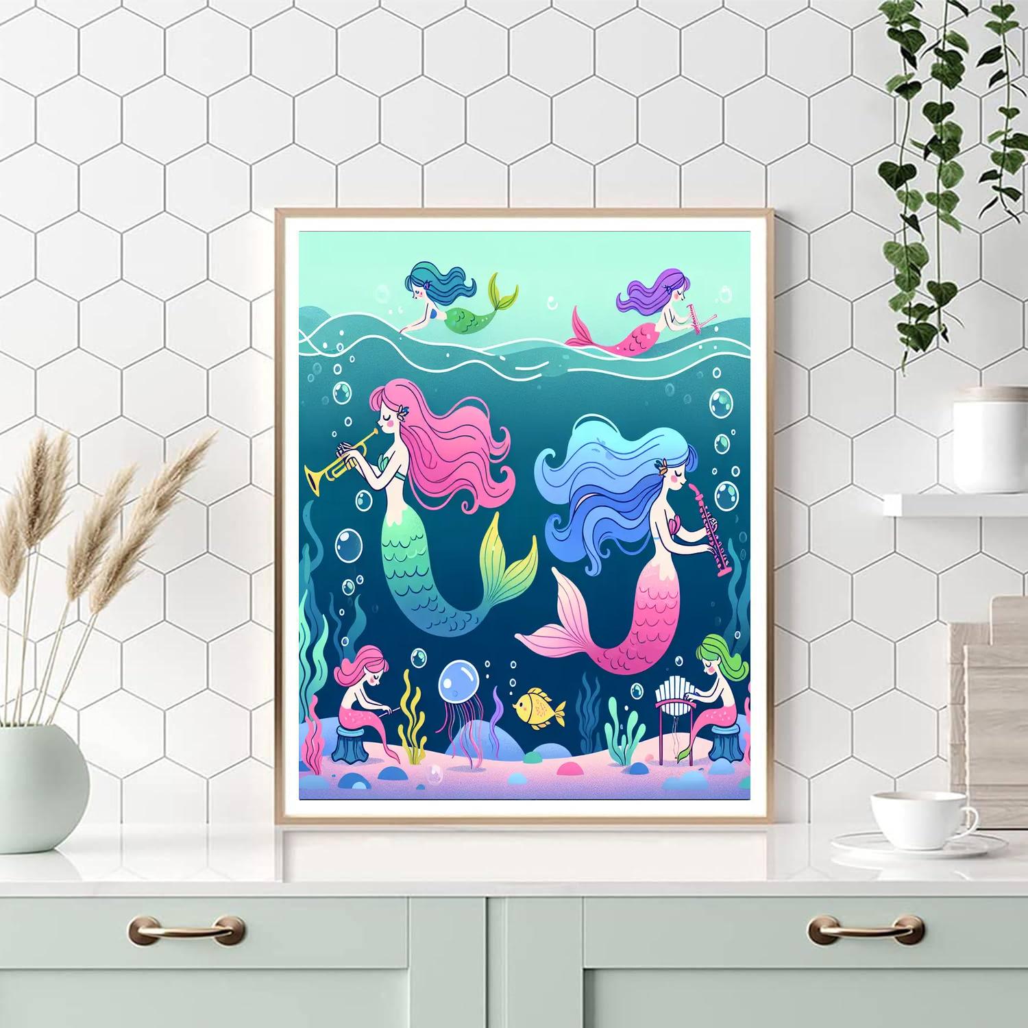 Mystical Mermaid Melodies Numbered Painting Kits