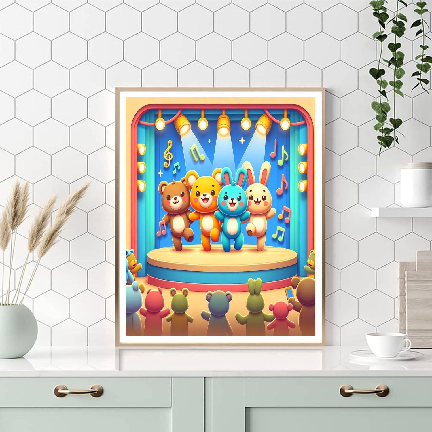 Animal Dance Party Paint By Numbers