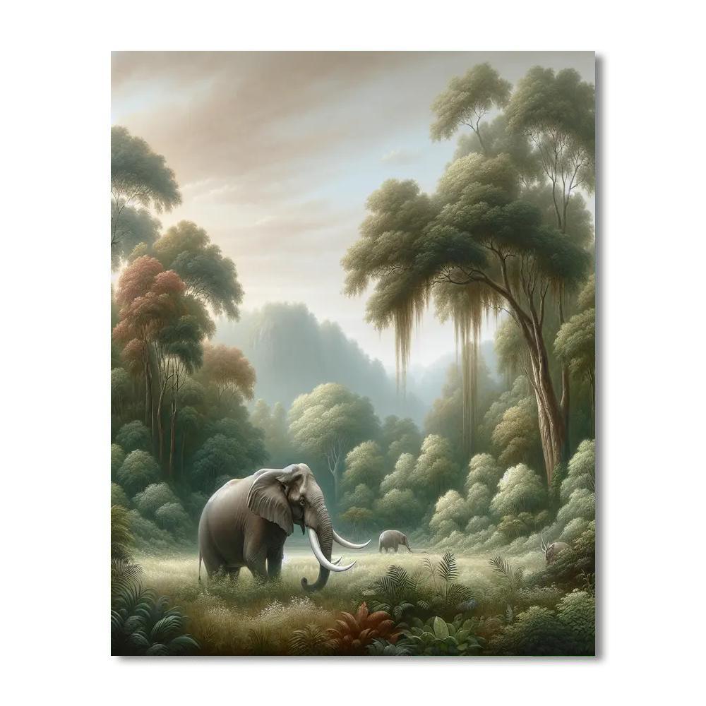 Elephant's Gentle Grace Paint By Number