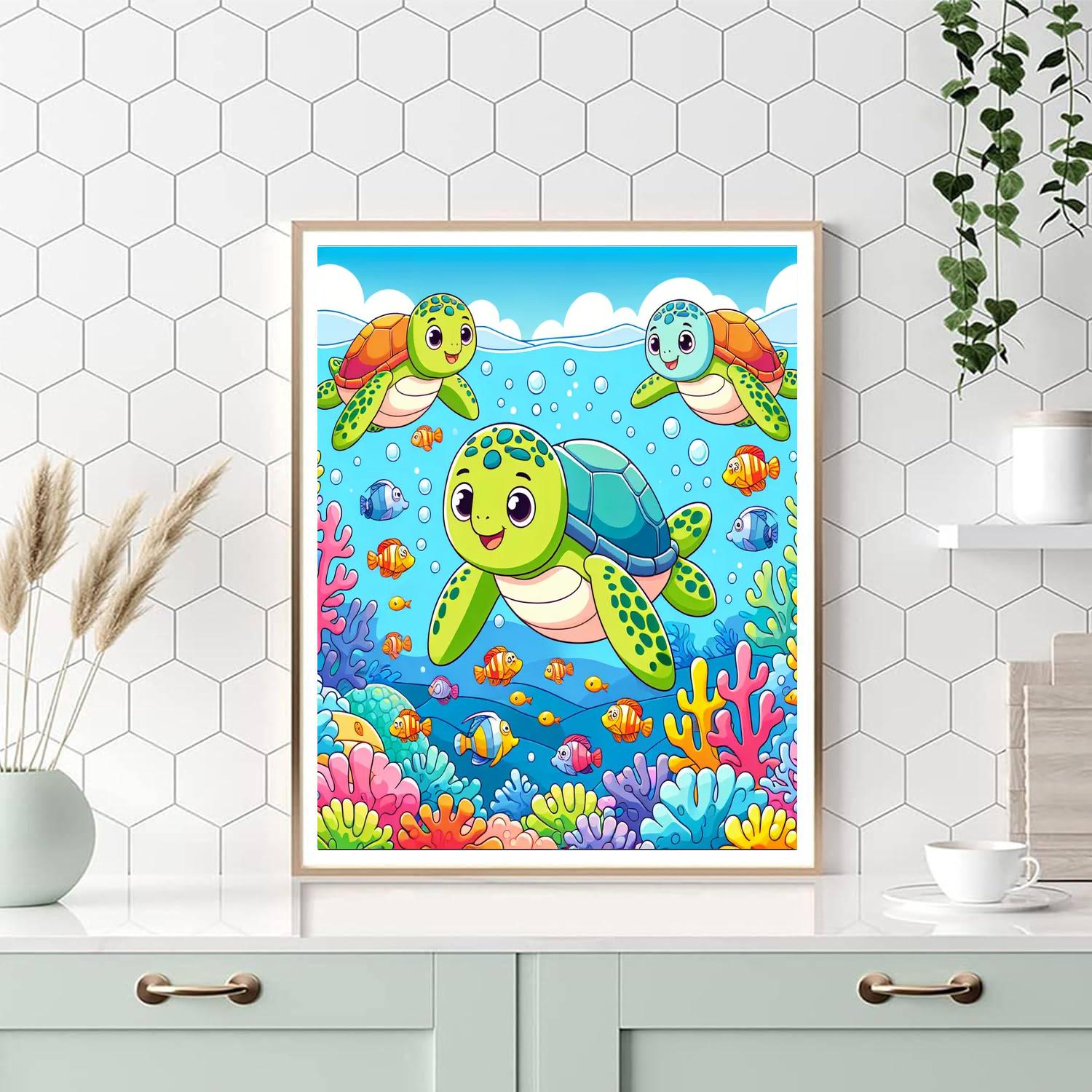 Sassy Sea Turtles Paint By Numbers Kits