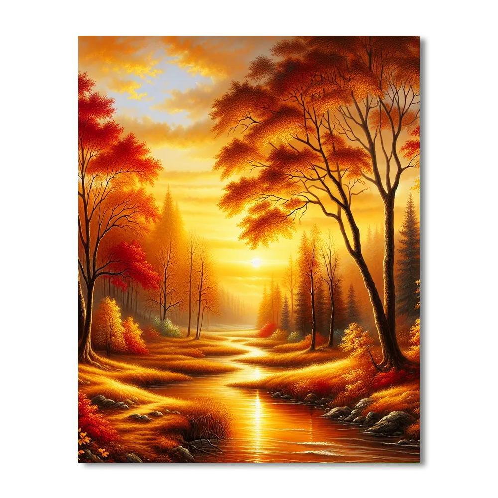 Breezy Autumn Afternoon Paint By Color