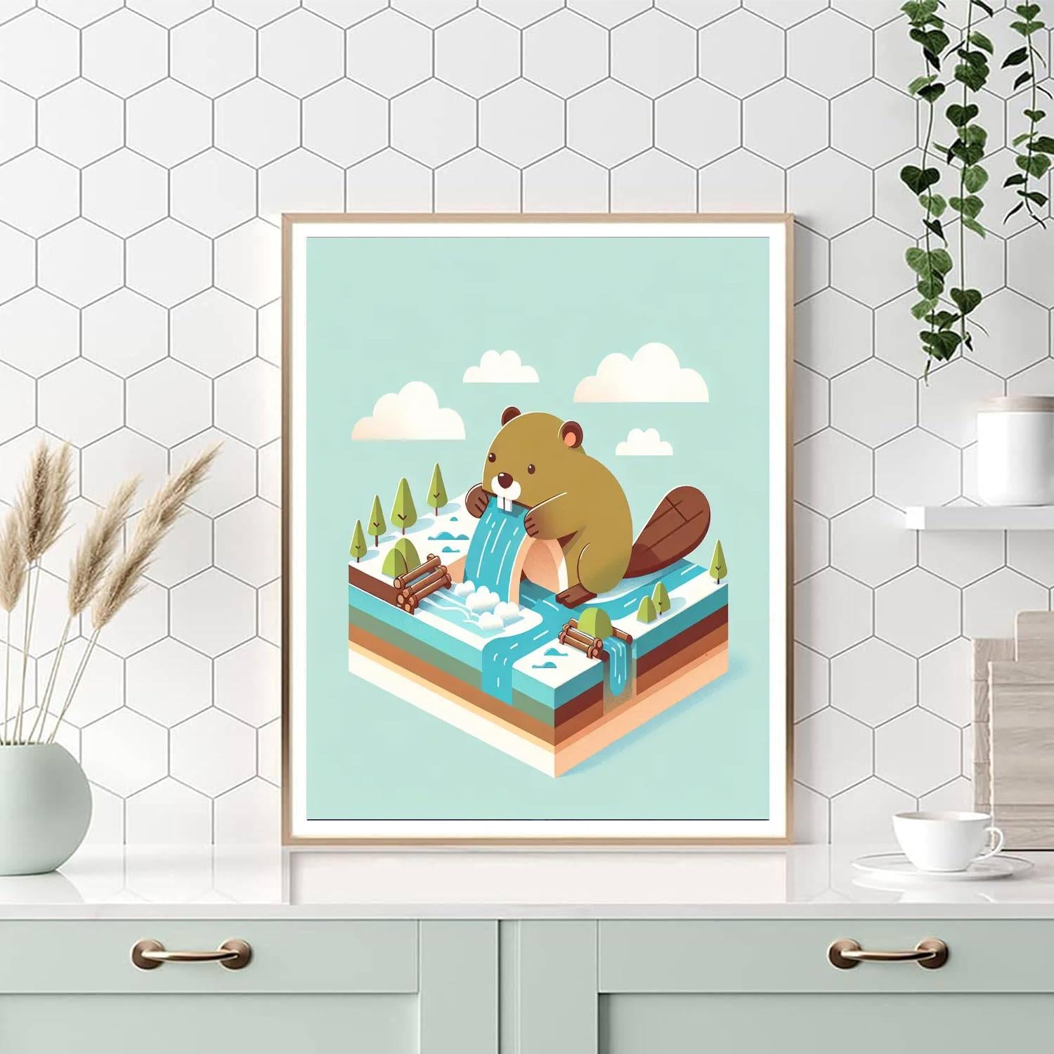 Busy Beaver's Dam Day Numbered Painting Kits