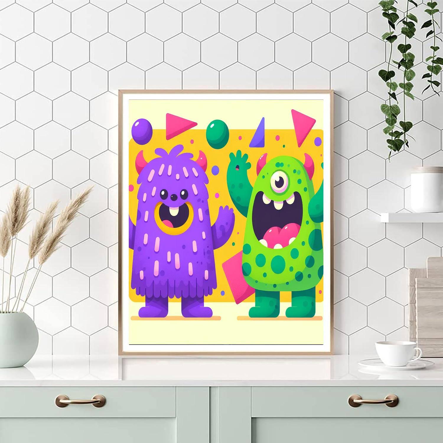 Playful Monster Friends Paint By Numbers Kits