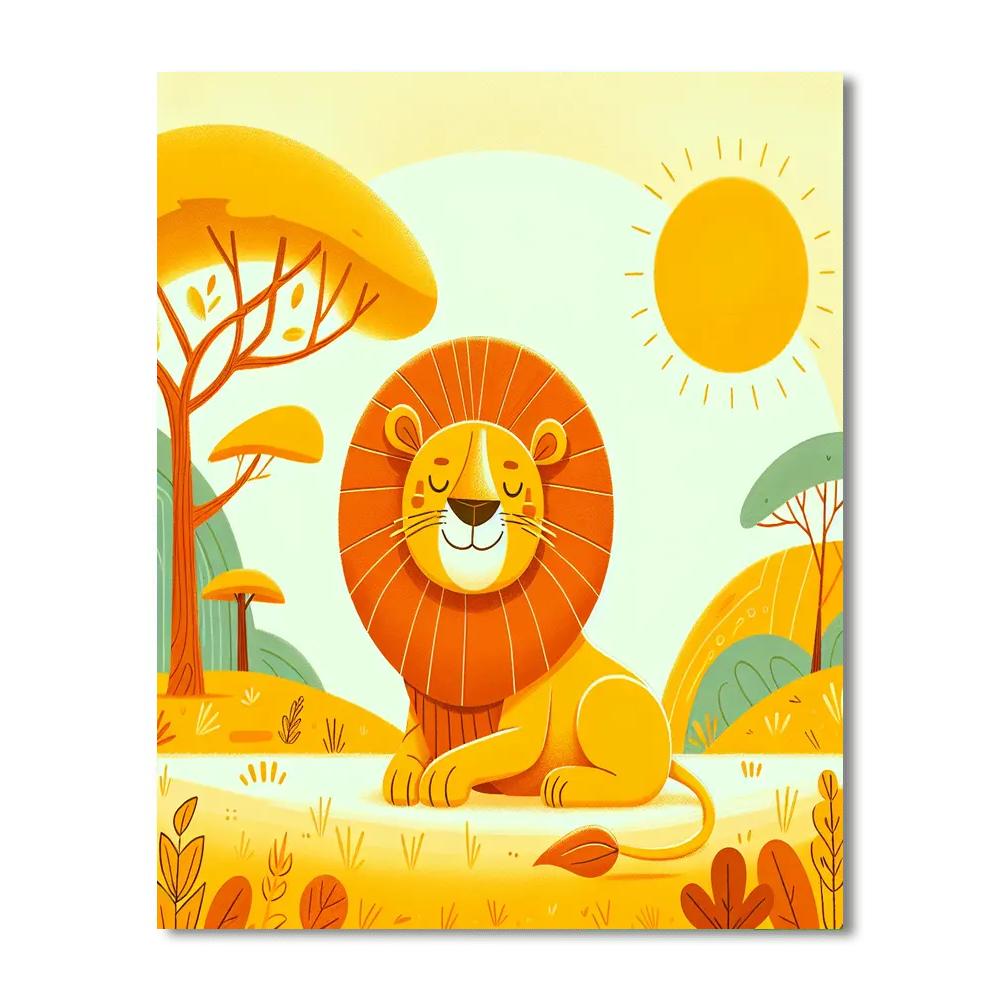 Merry Lion Number Painting