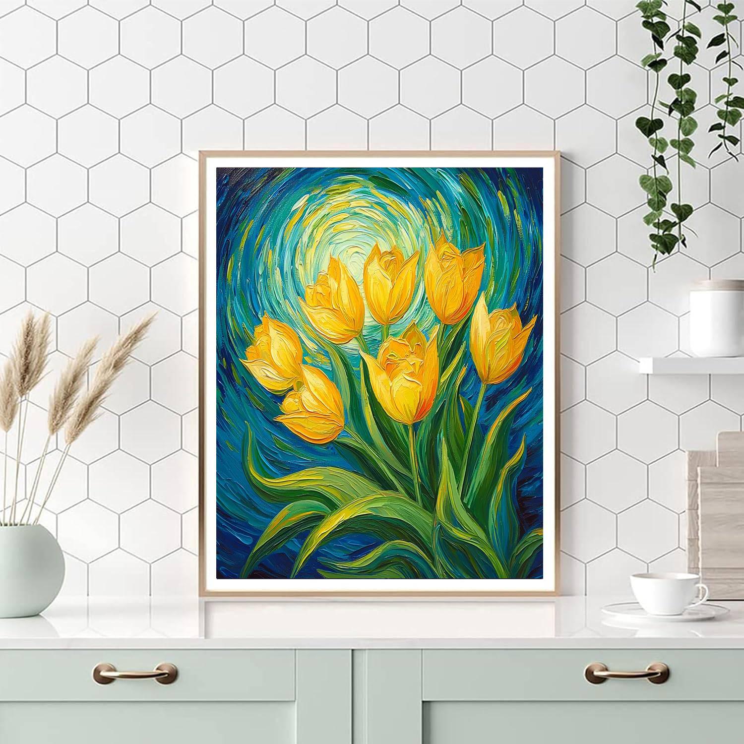 Vincent Van Gogh Inspired Tulip Symphony  Paint By Numbers