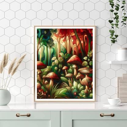 Mushroom's Enchanted Forest Paint By Numbers Kits