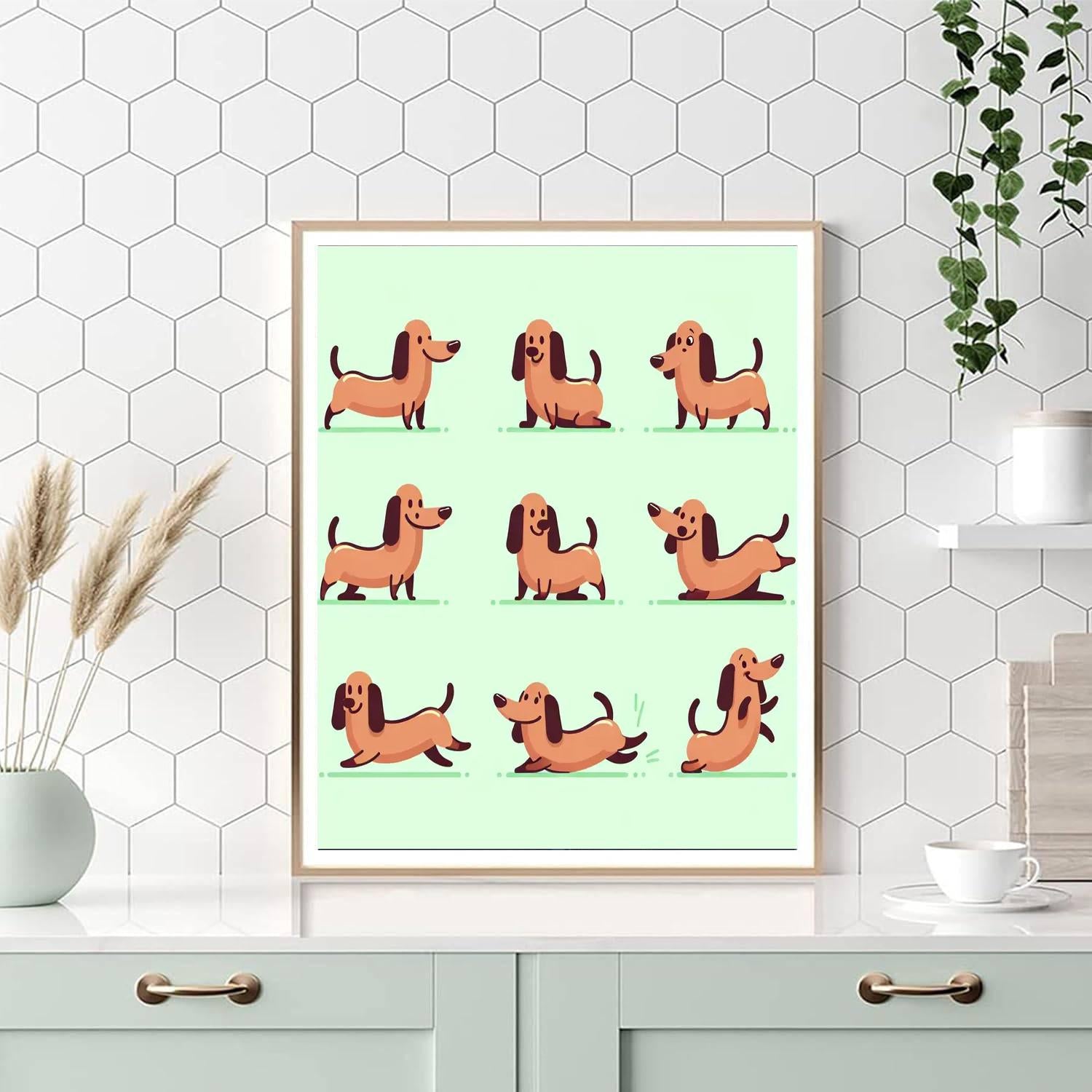 Silly Sausage Dogs Paint By Numbers Art