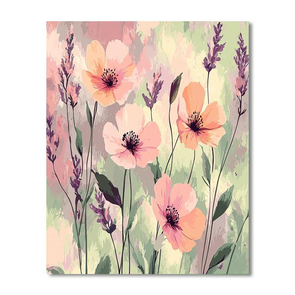 Leonardo Da Vinci Inspired Breeze Over Blossoms  Paint By Number