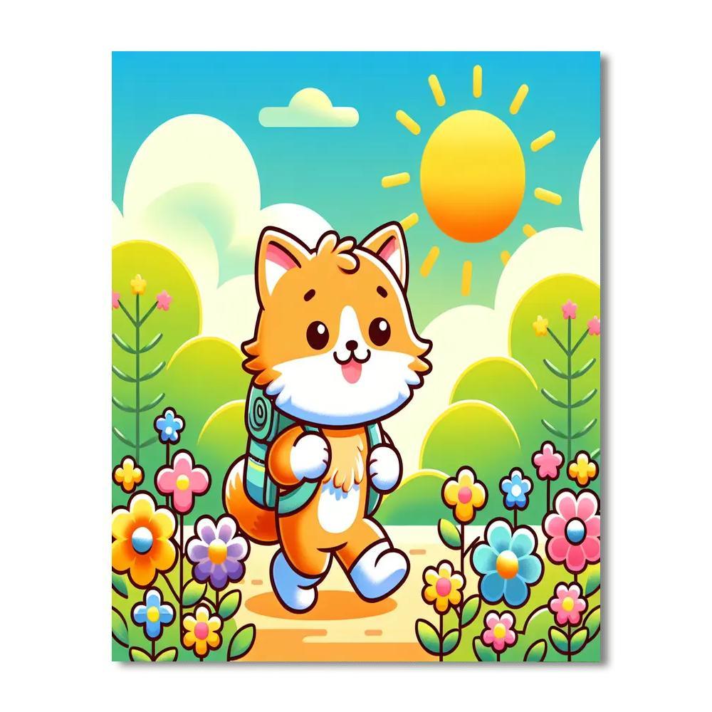 Joyful Adventure Cat Paint By Color