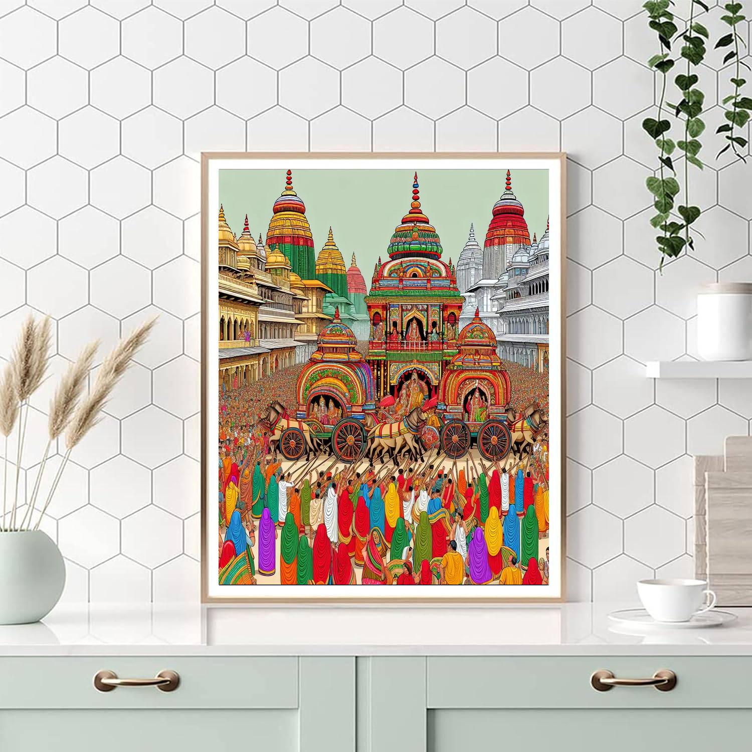 Rathayatra - Puri, India Painting By Numbers Kit
