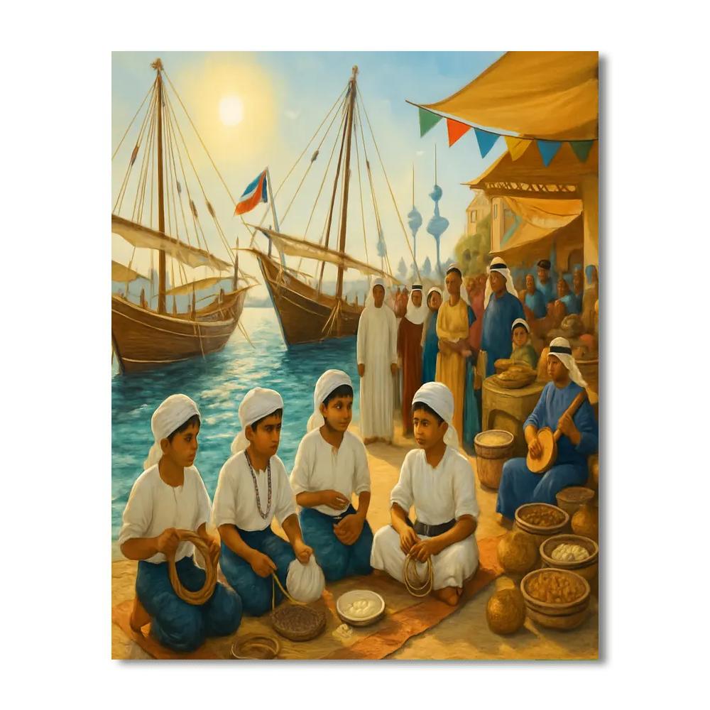 Kuwait Pearl Diving Festival DIY Paint By Numbers