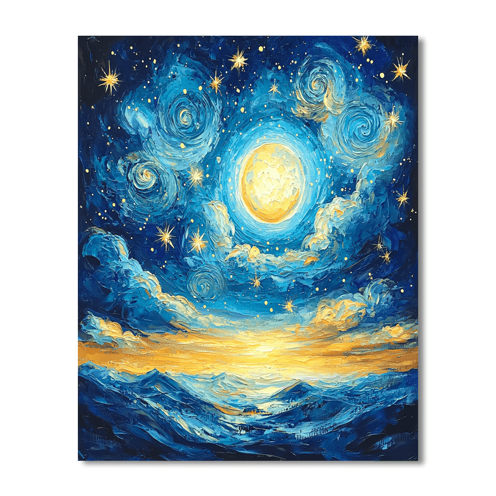Vincent Van Gogh Inspired Serenade Of Stars  Painting By Numbers Kit