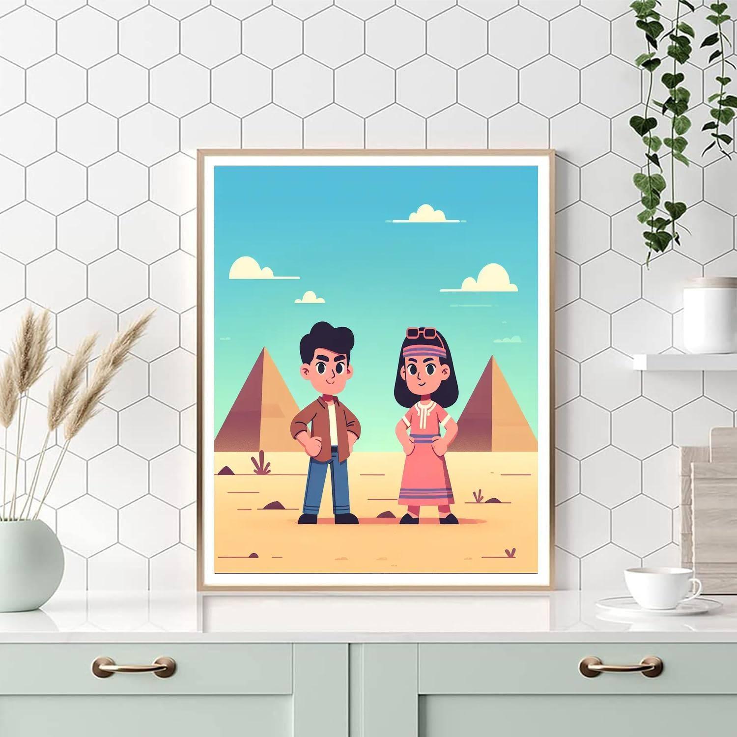 Mystery Of The Egyptian Pyramids Paint By Numbers Art