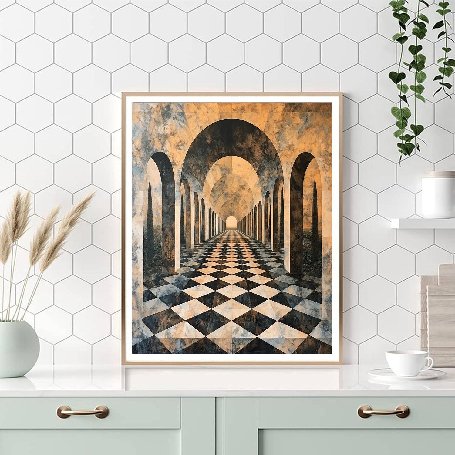 M.C. Escher Inspired Symmetrical Illusion  Paint By Number