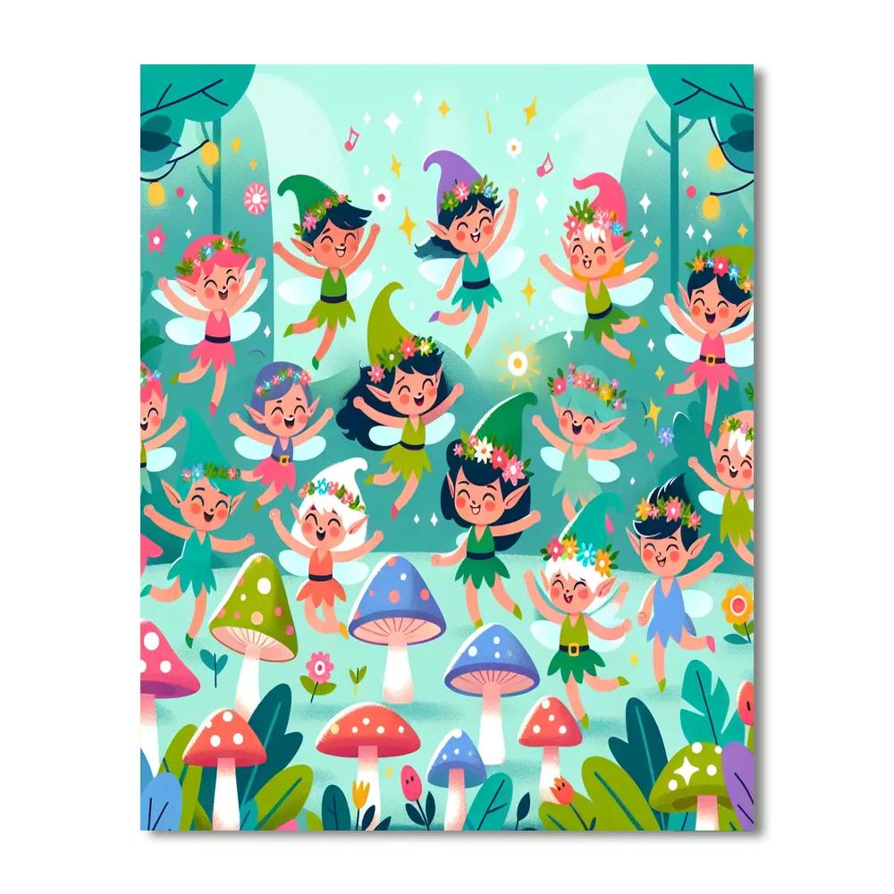 Playful Pixie Party Number Painting