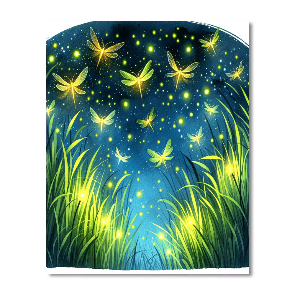 Dancing Fireflies - DIY Painting By Numbers Kit