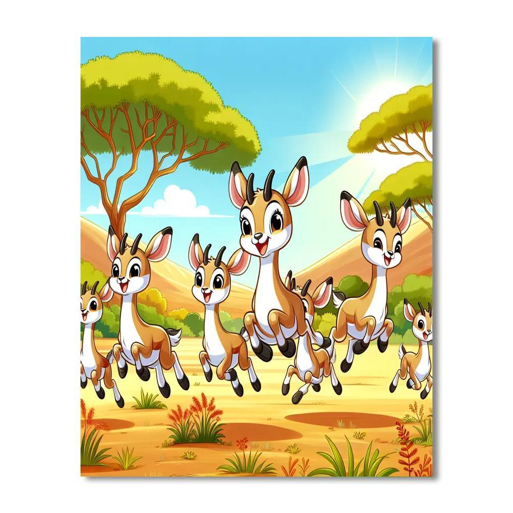 Giggle Gazelles Painting By Numbers Kit