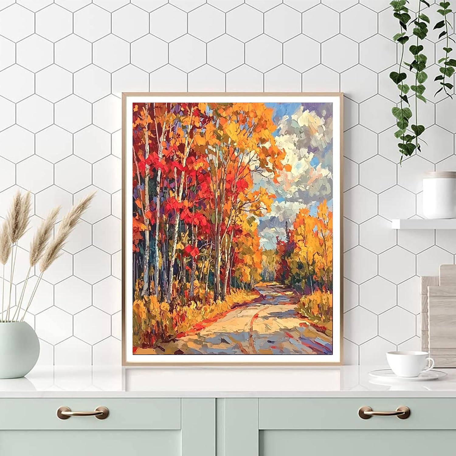 Paul Cézanne Inspired Autumn's Whimsy  Paint By Numbers Art