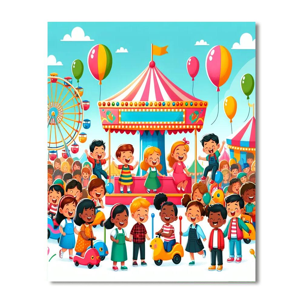 Sunny Carnival Celebration Paint By Number