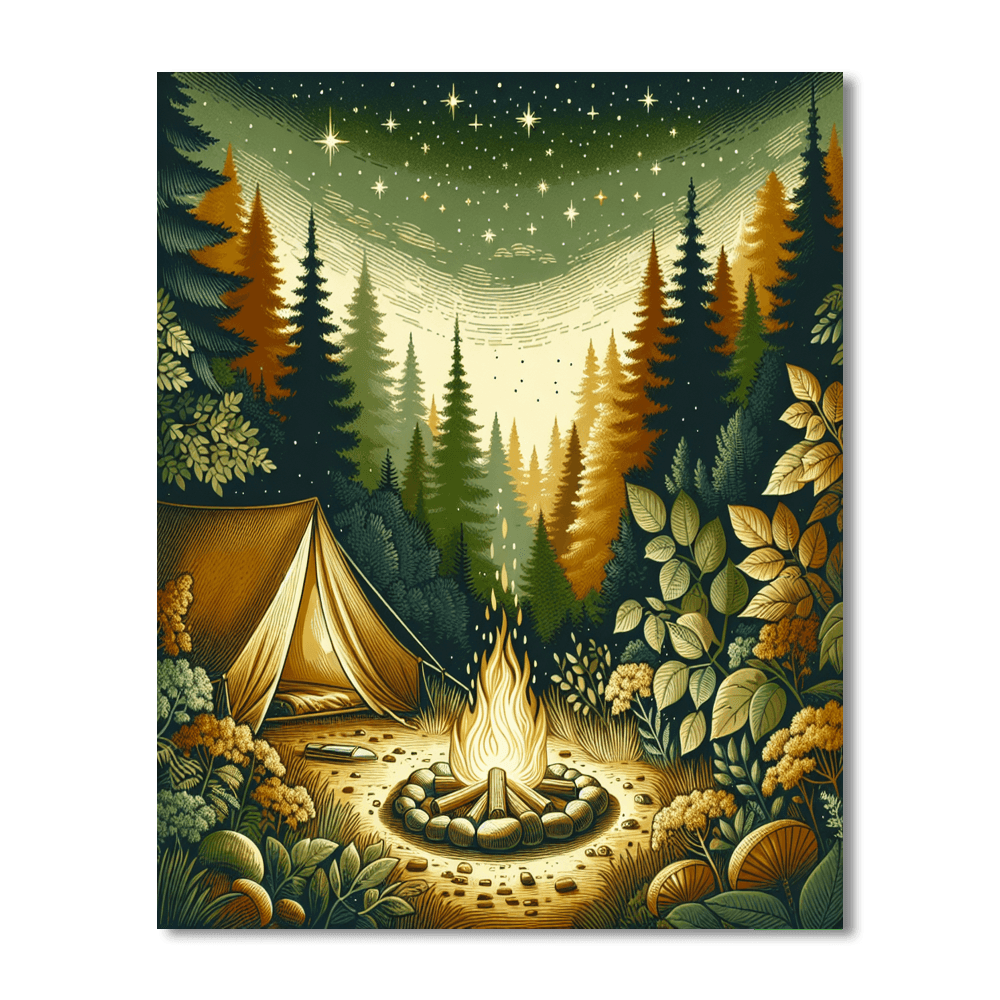Adventurous Camping Escapes Painting By Numbers Kit