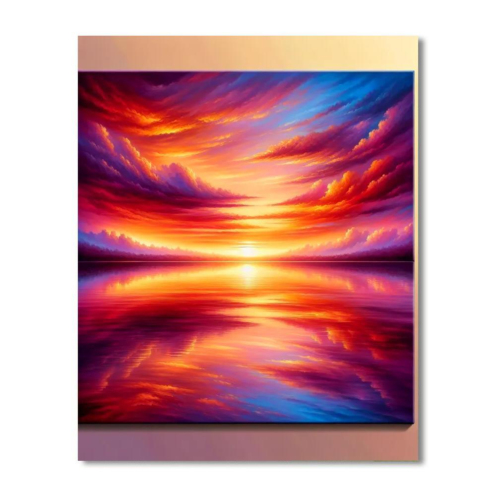 Enchanting Summer Sunset Number Painting