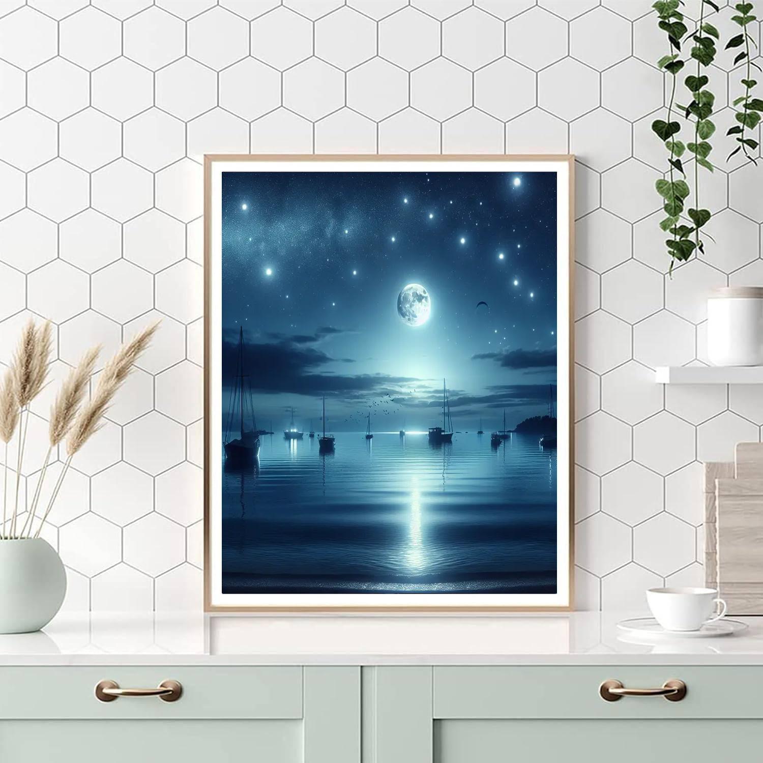 Moonlit Harbor Peace Paint By Numbers Kits