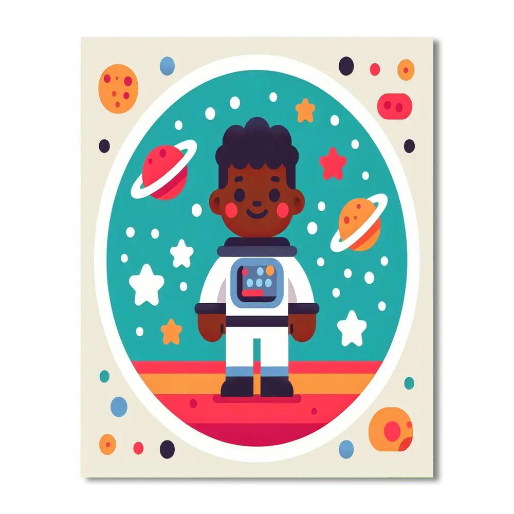 Space Cadet's Adventure Paint By Numbers Art