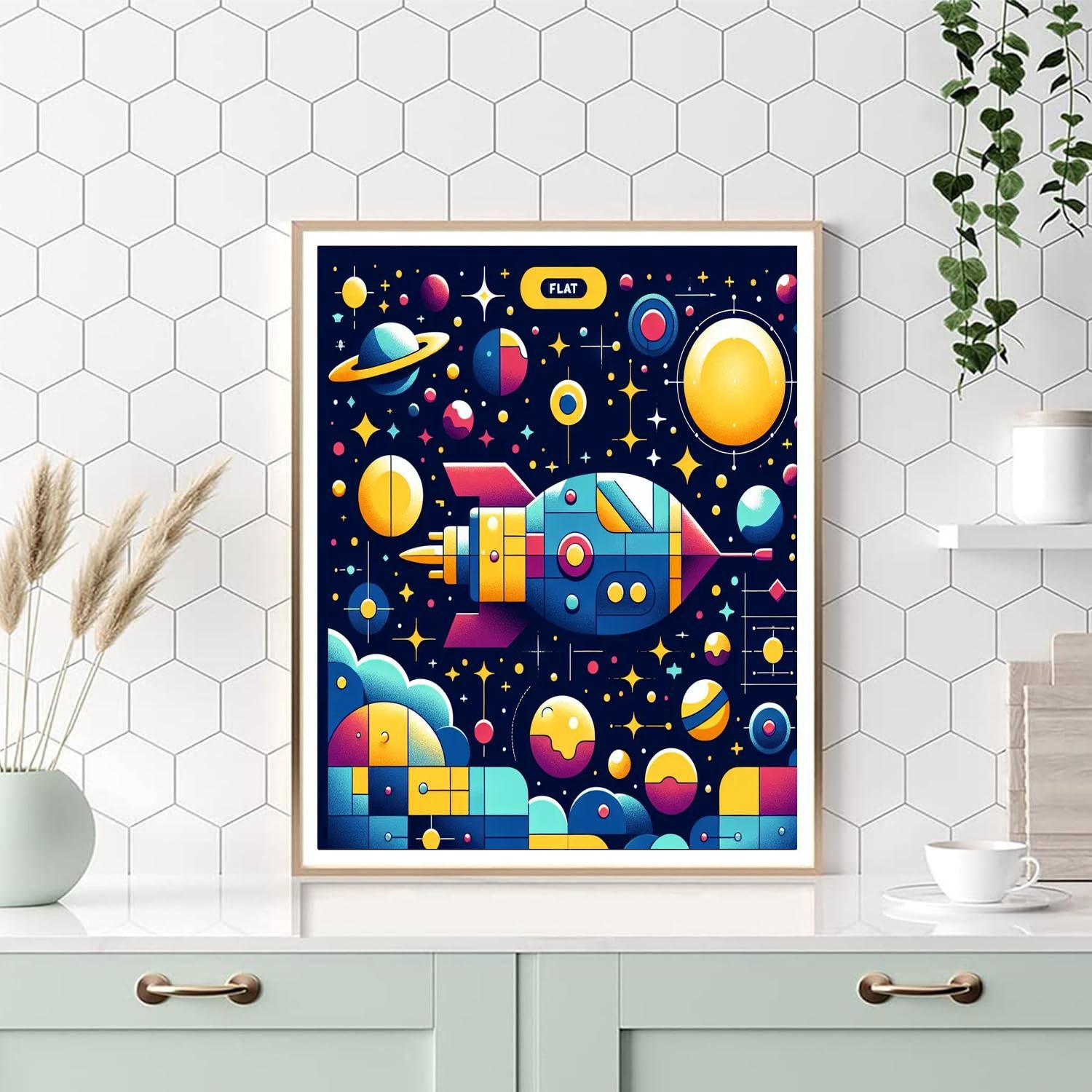 Space Galaxy Explorer Paint By Numbers Art