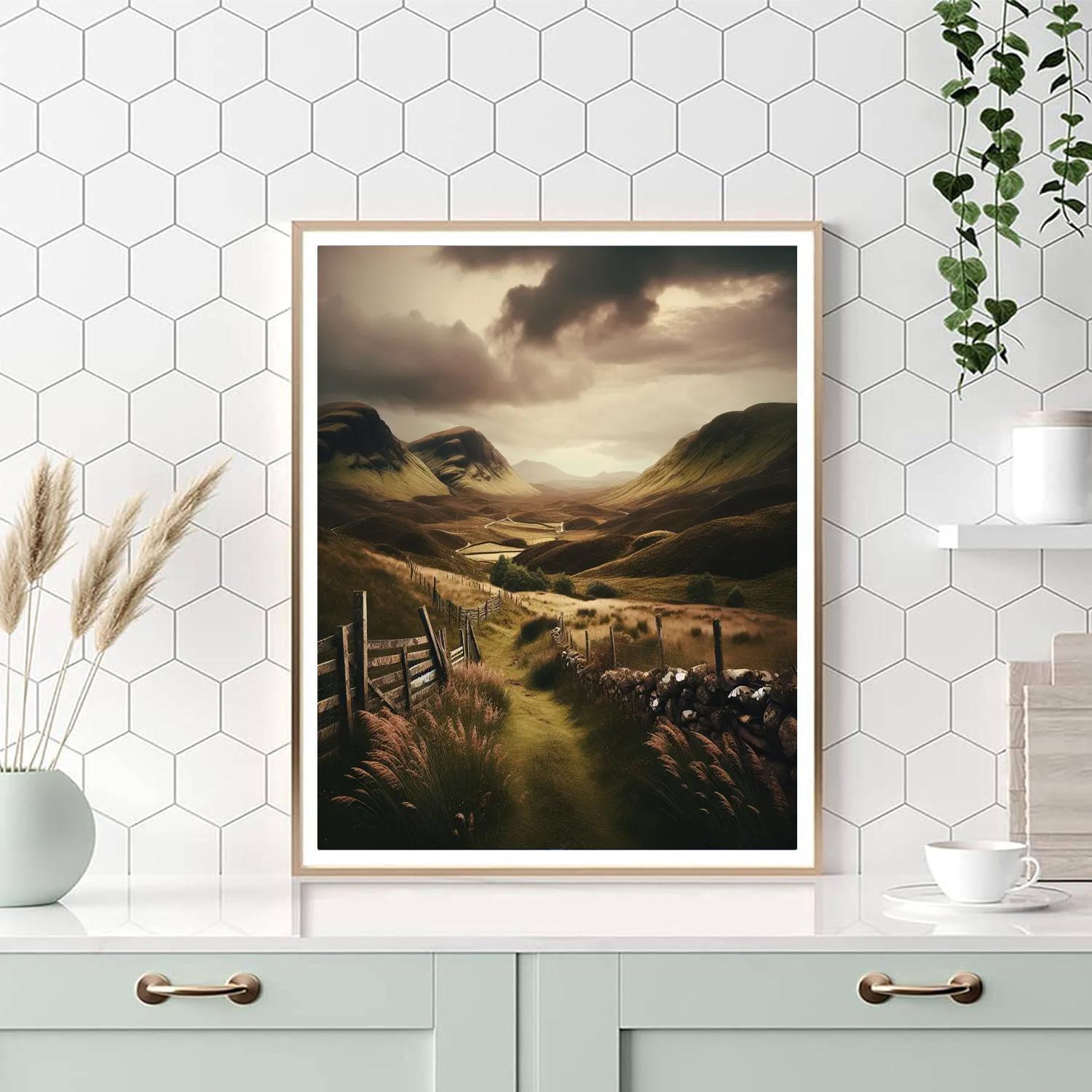 Charming Scottish Highlands Painting Number Kit