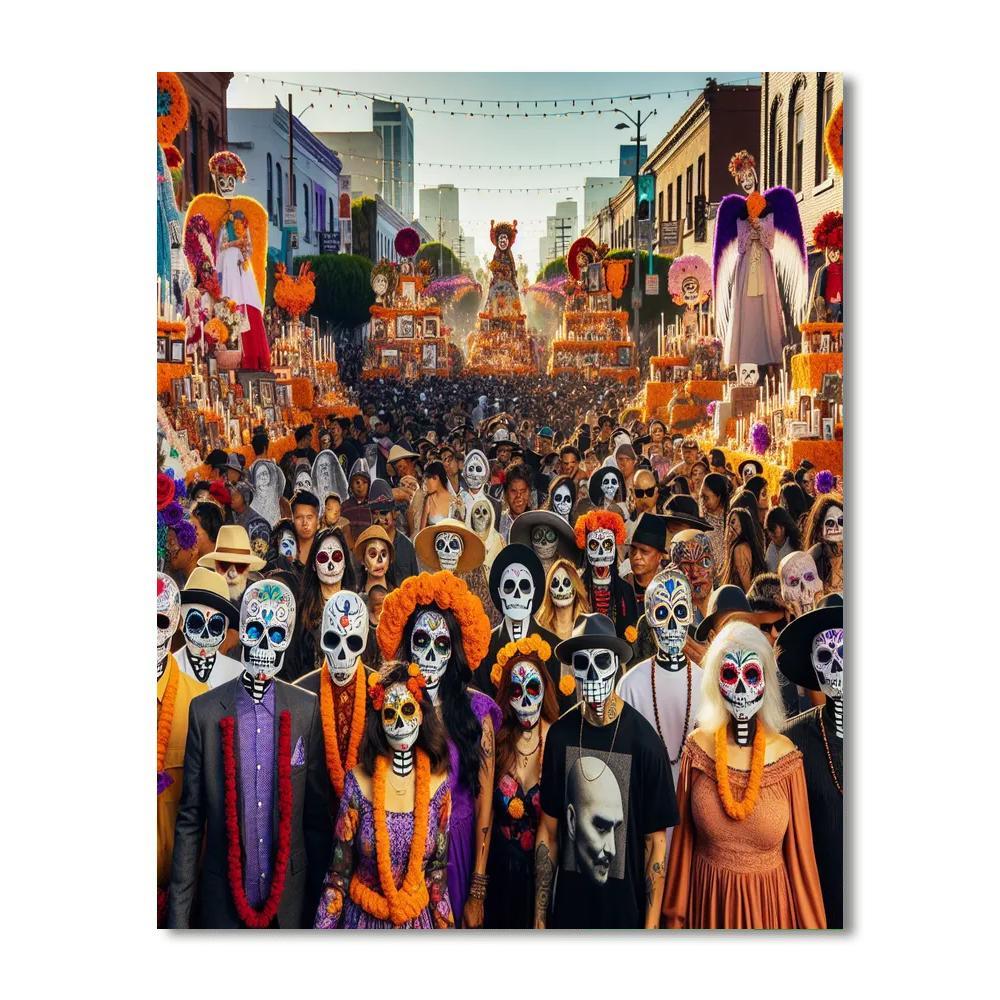 Día De Los Muertos - Los Angeles Paint By Numbers Art
