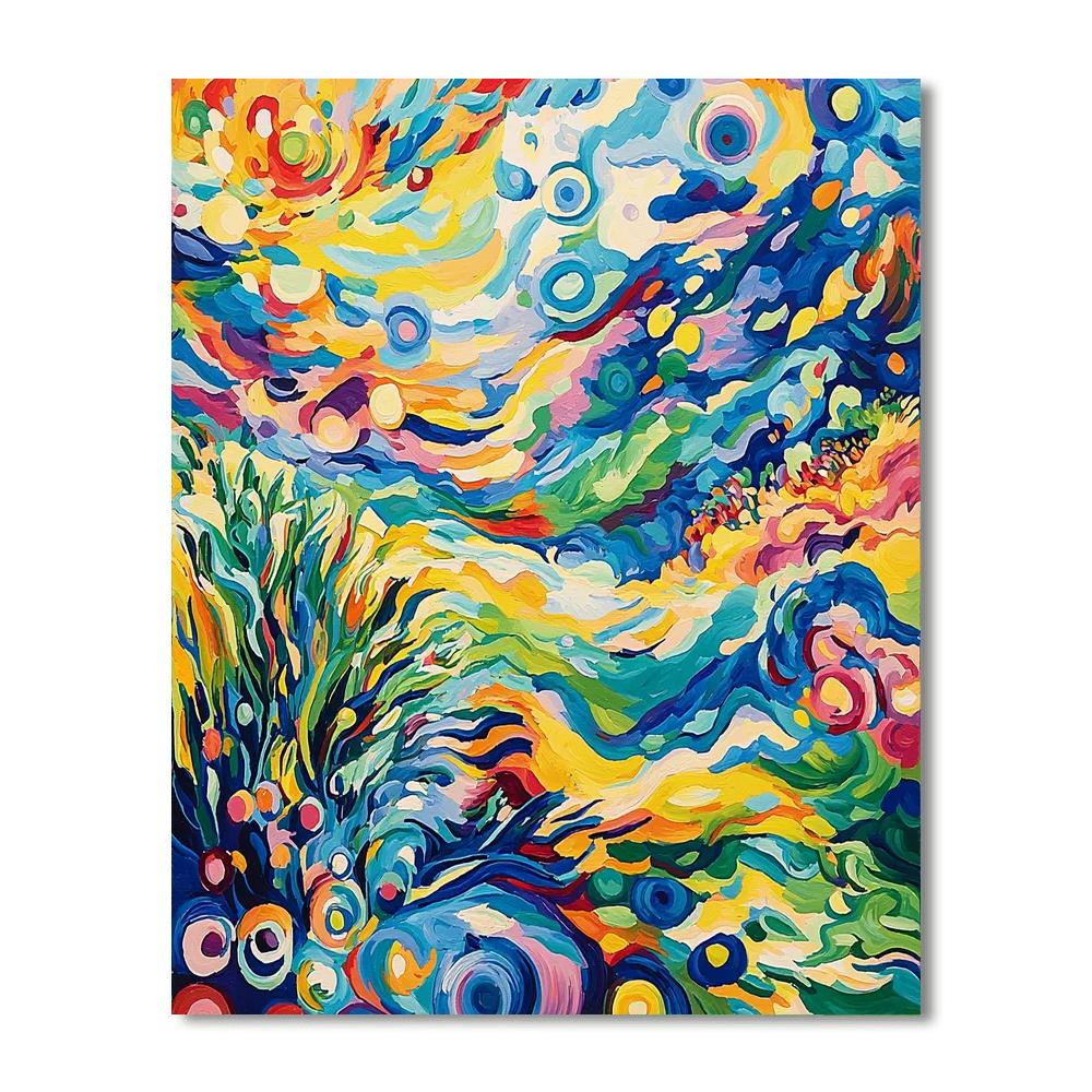 Wassily Kandinsky Inspired Abstract Nature Dance  Paint By Numbers