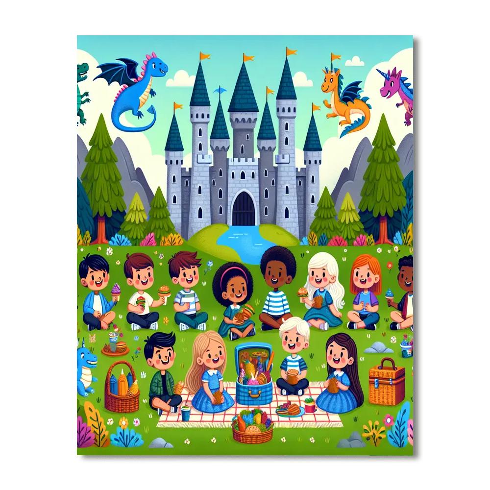 Magic Castle Picnic Paint By Numbers