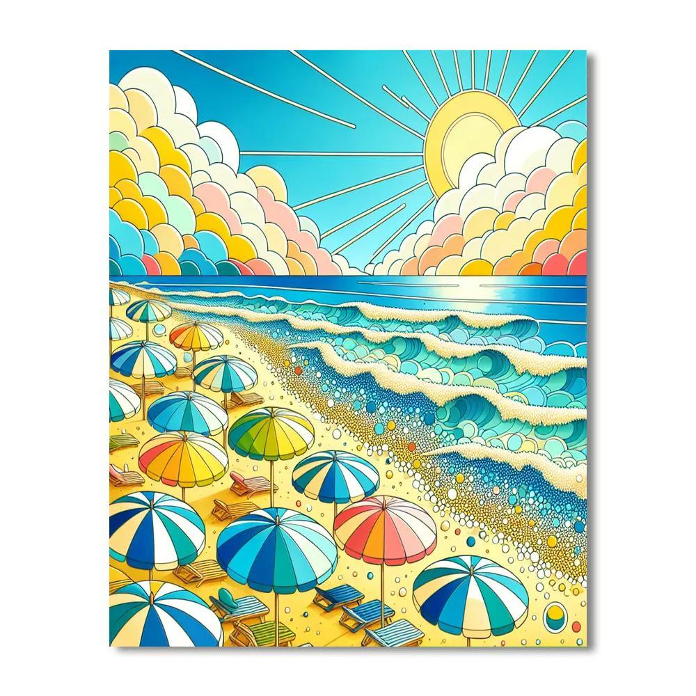 Breezy Seaside Escape Numbered Painting Kits