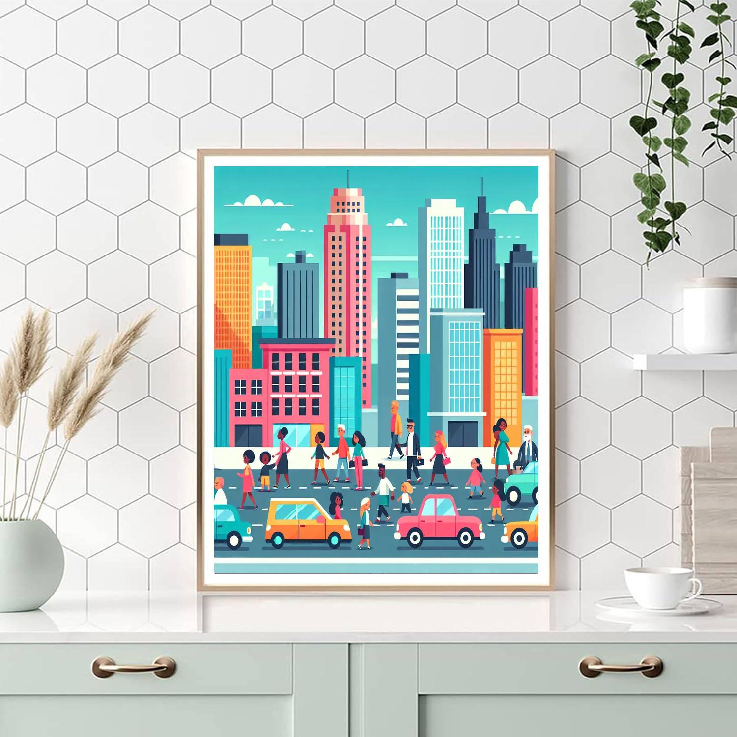City Adventure Exploration DIY Paint By Numbers