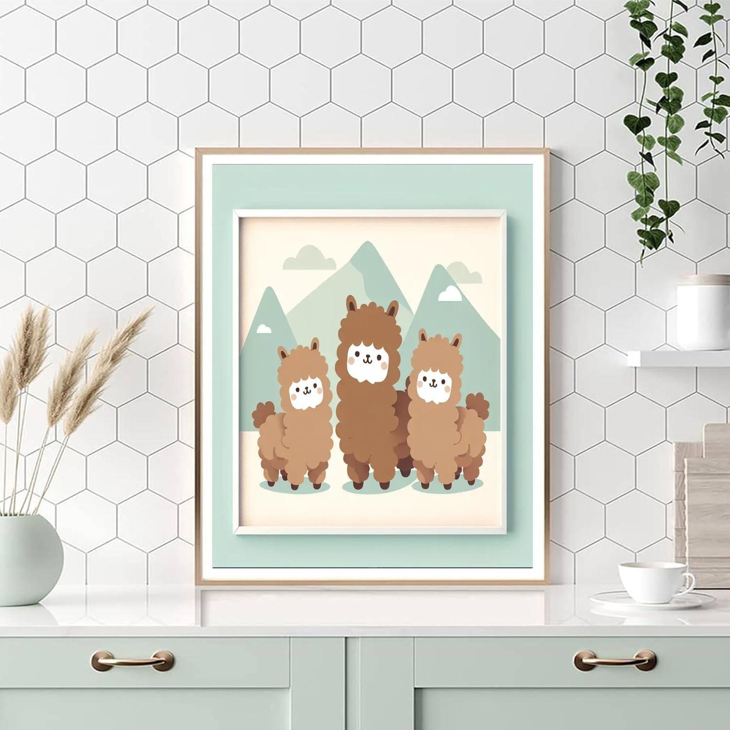 Adventurous Alpaca Antics Number Painting