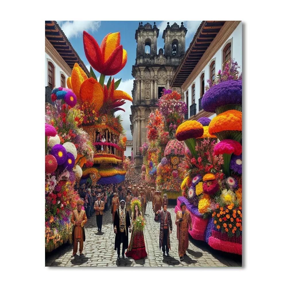 Flower Festival - Guatemala Paint By Color